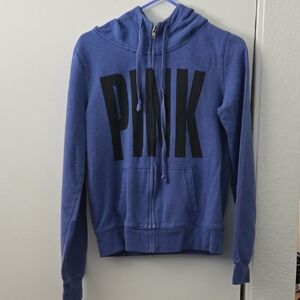 PINK Victoria's Secret Pink Blue Zip-Up